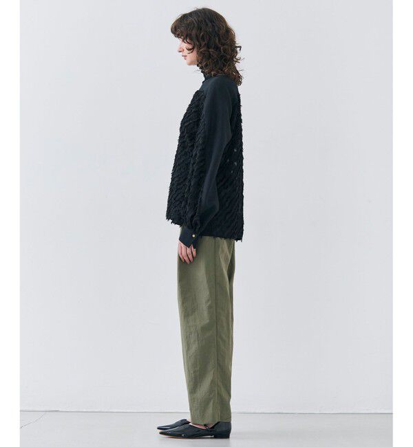 BEIGE,「【洗える】BANKSIA / ニットコンビカットジャカードブラウス」|シャツ・ブラウス|