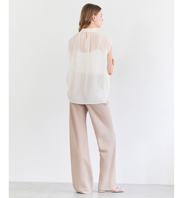 BEIGE,「【ロングセラー・新色追加】FLEUR / バックサテン イージーワイドパンツ」|その他|