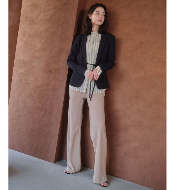 BEIGE,「【ロングセラー・新色追加】FLEUR / バックサテン イージーワイドパンツ」|その他|