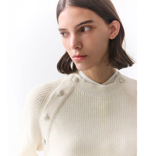 BEIGE,「【GISELe掲載】HELIODOR / スポンディッシュマリンボタンニット」|ニット・セーター|