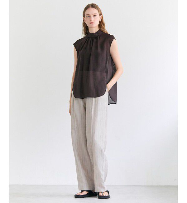 BEIGE,「【eclat掲載】SERAPHIN / ライトシアー ハイネックブラウス」|シャツ・ブラウス|