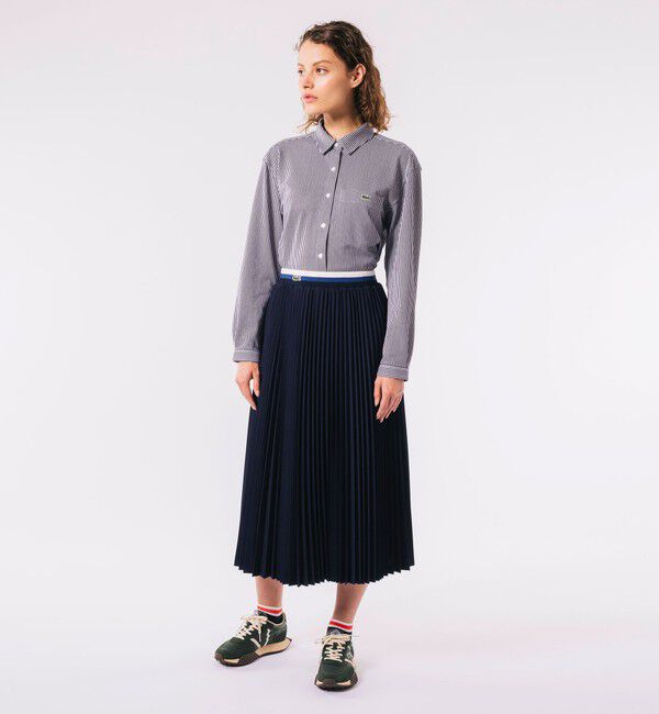 LACOSTE「ウエストボーダープリーツスカート / ロングスカート」|スカート|