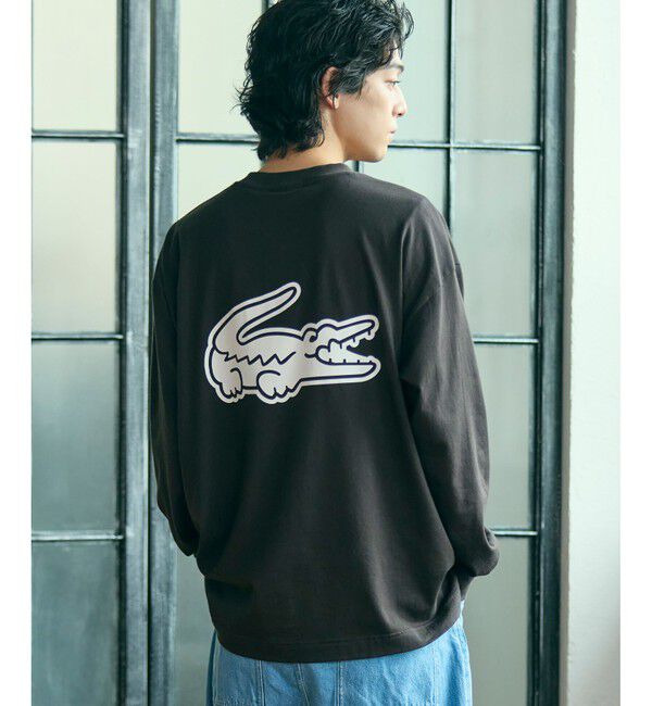 LACOSTE「【オンライン限定】LACOSTE オーバーサイズ バックプリント ロングスリーブTシャツ」|Tシャツ・カットソー|ダークブラウン