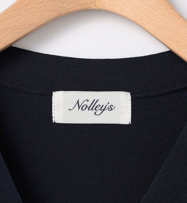 NOLLEY'S「ペプラムタフタVネックカーディガン」|カーディガン|