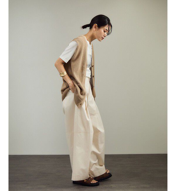 SALON adam et rope'「ペーパーヤーンジレ［手洗い可/和紙素材］」|ベスト・ジレ|