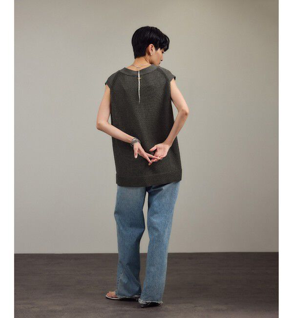 SALON adam et rope'「ペーパーヤーンジレ［手洗い可/和紙素材］」|ベスト・ジレ|