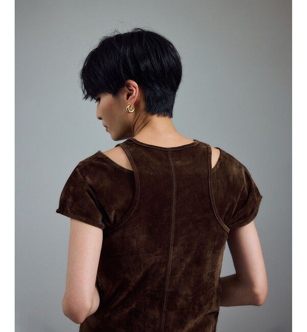 SALON adam et rope'「【WEB限定】マルチウェイベロアタッチレイヤードプルオーバー」|Tシャツ・カットソー|