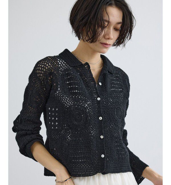 SALON adam et rope'「【WEB限定】ハンドクロシェカーディガン」|カーディガン|
