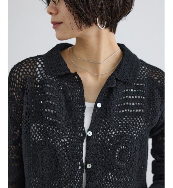 SALON adam et rope'「【WEB限定】ハンドクロシェカーディガン」|カーディガン|