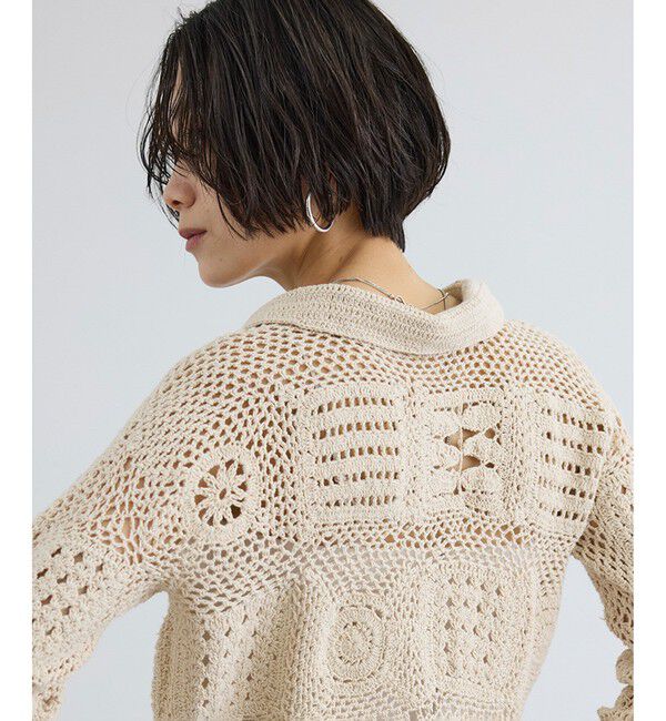 SALON adam et rope'「【WEB限定】ハンドクロシェカーディガン」|カーディガン|