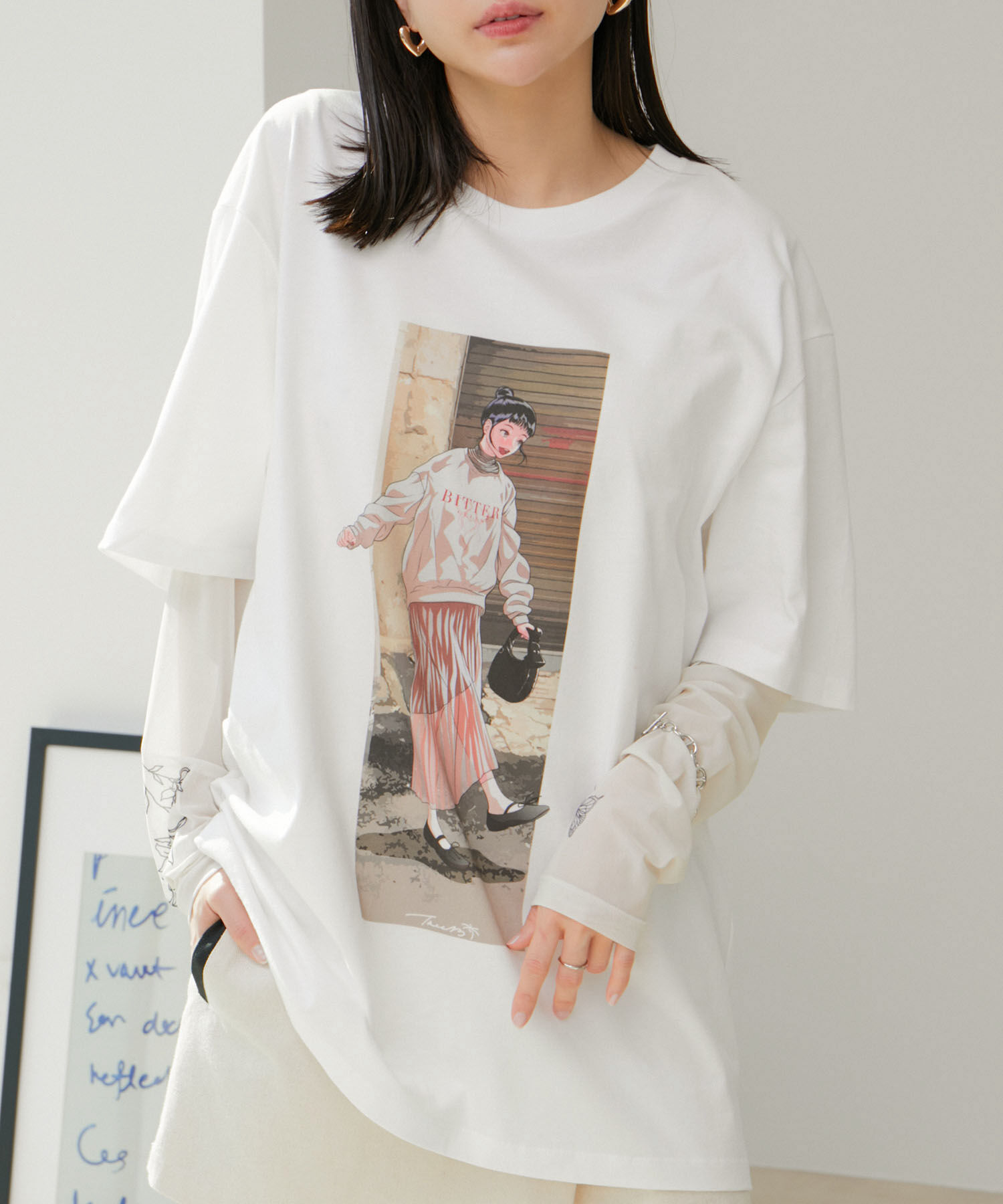 VIS「【tree13】アソートプリントTシャツ【洗える】」|Tシャツ・カットソー|ホワイト系(11)