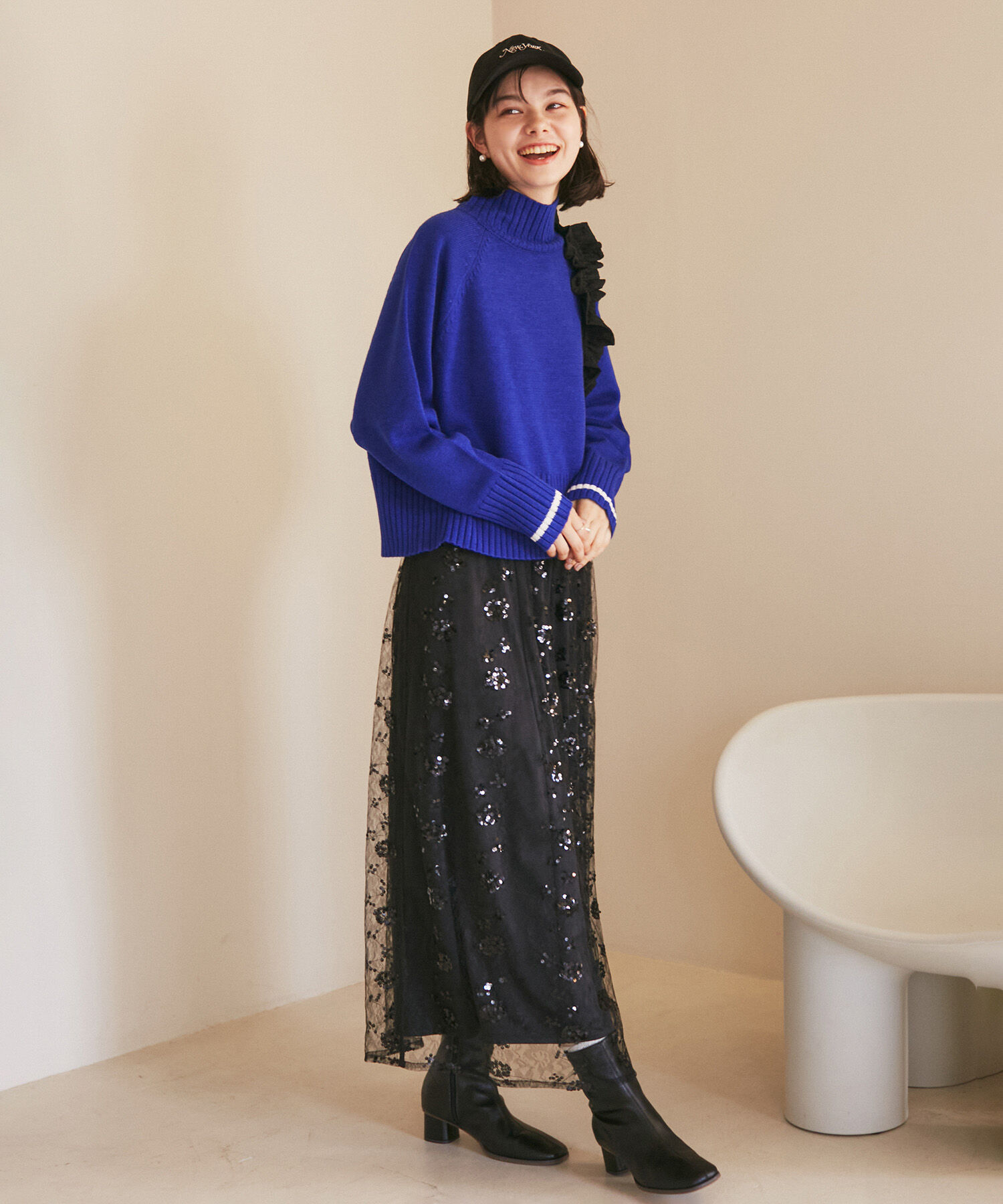 Rope&rsquo;Picnic「スパンコール刺繍レーススカート」|スカート|