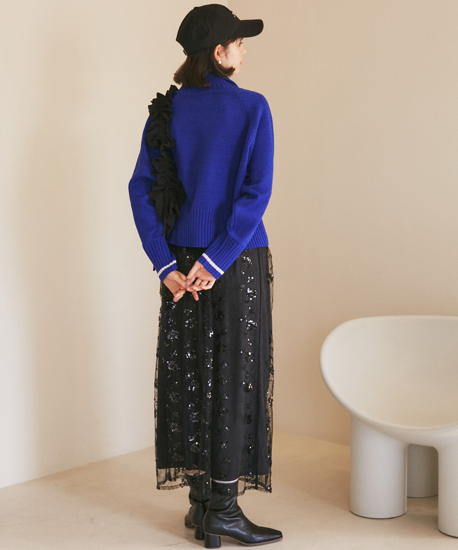 Rope&rsquo;Picnic「スパンコール刺繍レーススカート」|スカート|