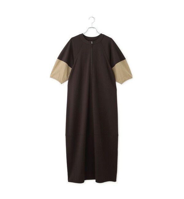 ADAM ET ROPE'「【WEB限定】ハーフZIPコクーンワンピース」|ワンピース|