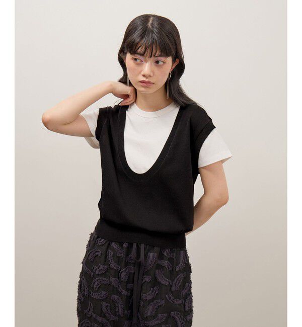 ADAM ET ROPE'「レイヤードプルオーバー」|Tシャツ・カットソー|