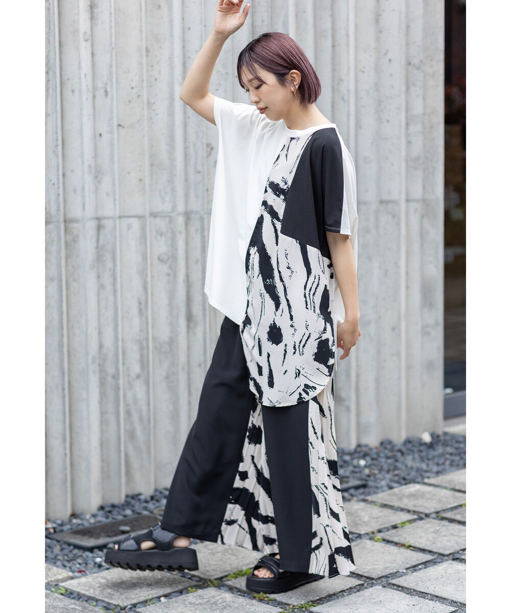  「プリント切替Tシャツ」|Tシャツ・カットソー|