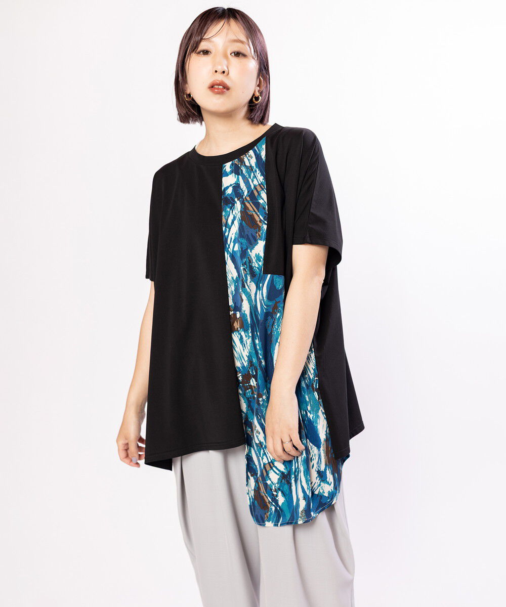  「プリント切替Tシャツ」|Tシャツ・カットソー|