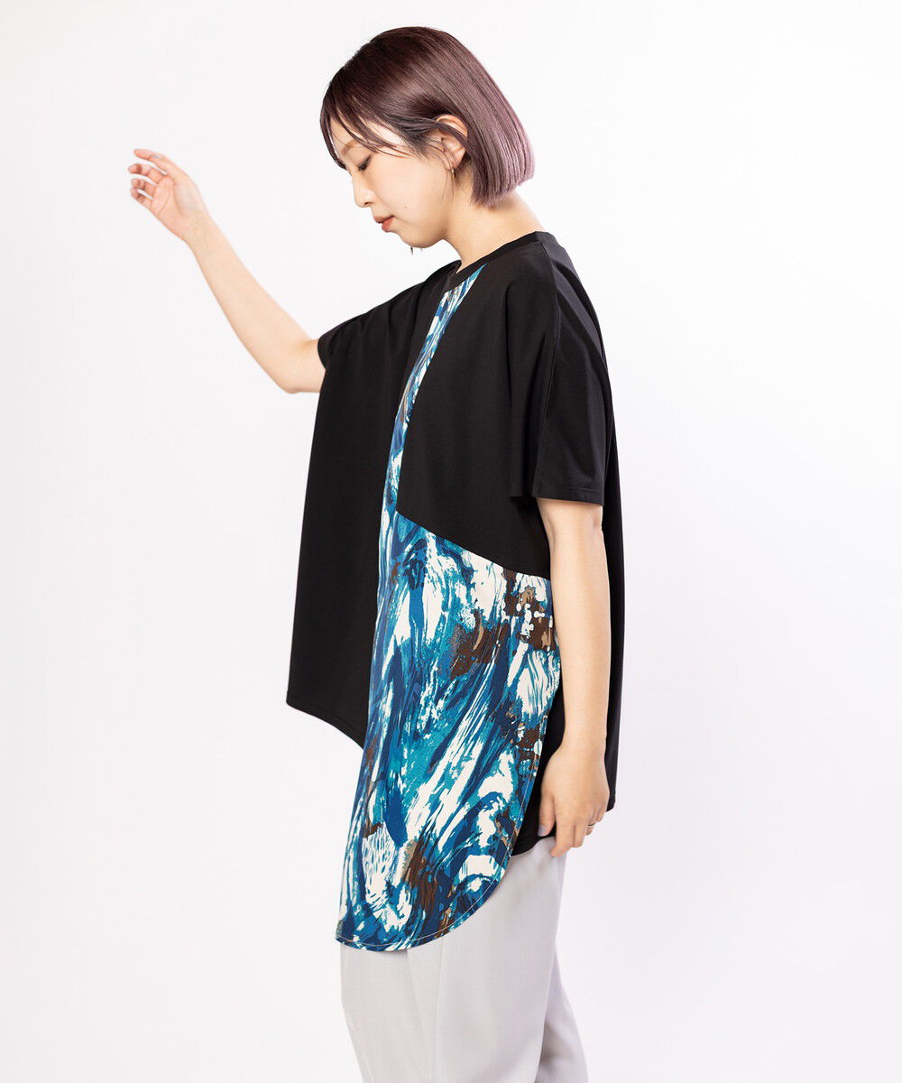  「プリント切替Tシャツ」|Tシャツ・カットソー|