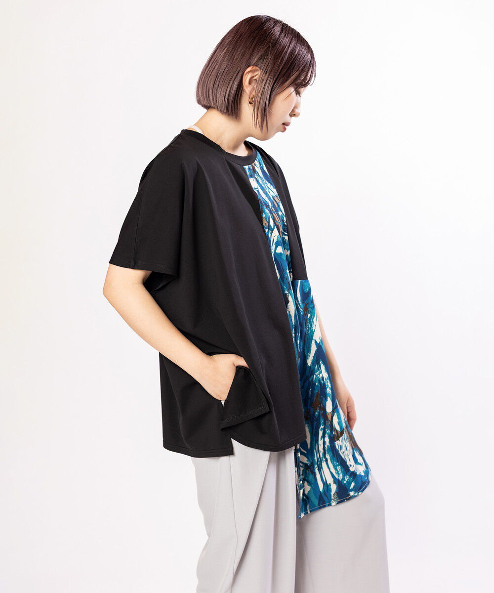  「プリント切替Tシャツ」|Tシャツ・カットソー|