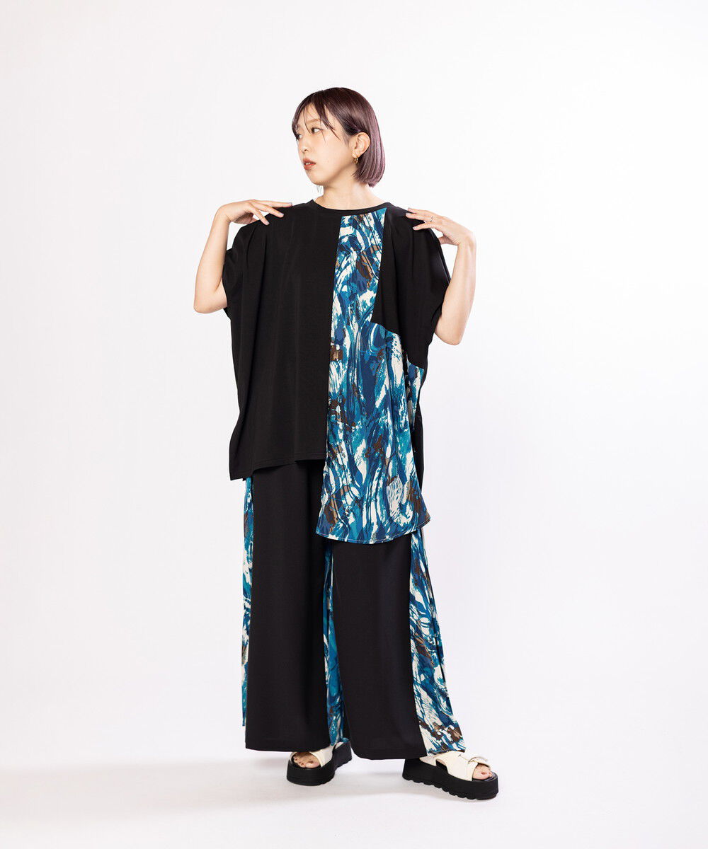  「プリント切替Tシャツ」|Tシャツ・カットソー|
