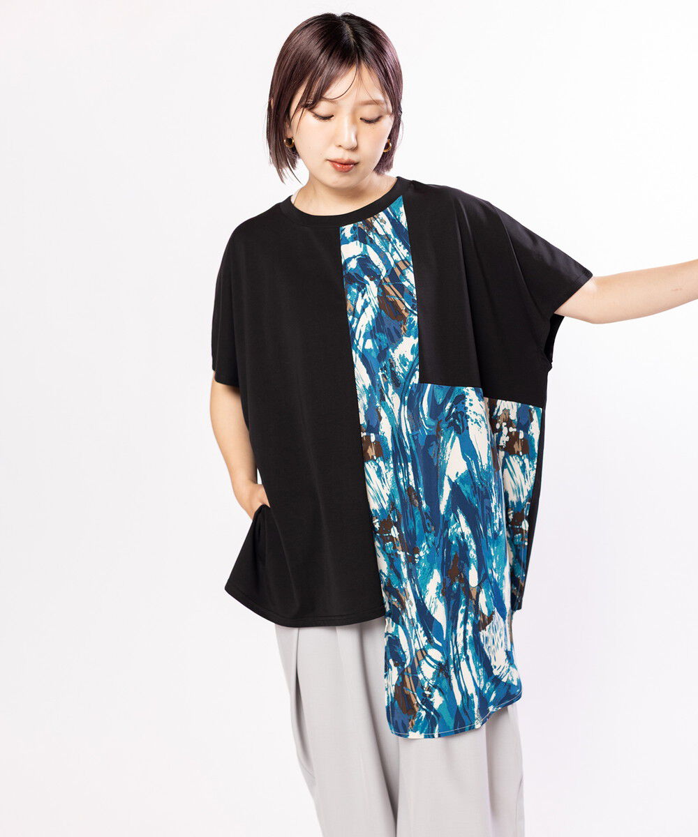 「プリント切替Tシャツ」|Tシャツ・カットソー|