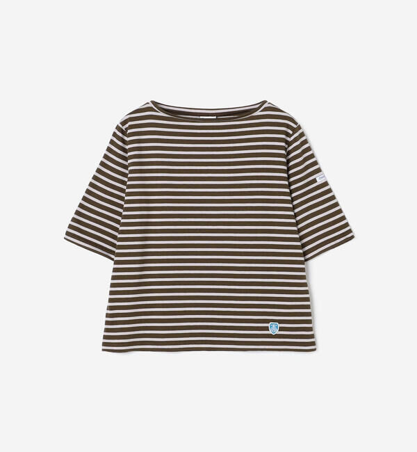  「ORCIVAL | コットン ボートネックハーフスリーブTシャツ WOMEN」|Tシャツ・カットソー|