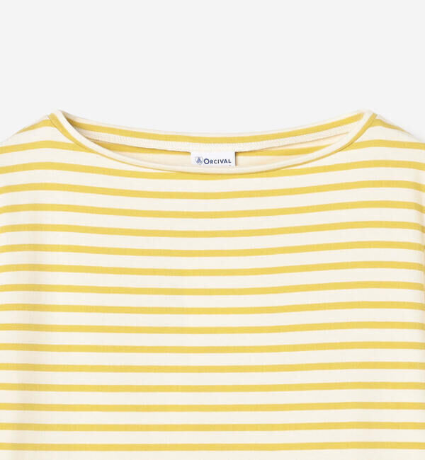  「ORCIVAL | コットン ボートネックハーフスリーブTシャツ WOMEN」|Tシャツ・カットソー|