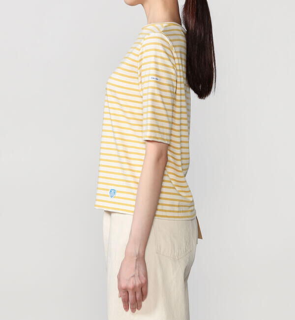 「ORCIVAL | コットン ボートネックハーフスリーブTシャツ WOMEN」|Tシャツ・カットソー|