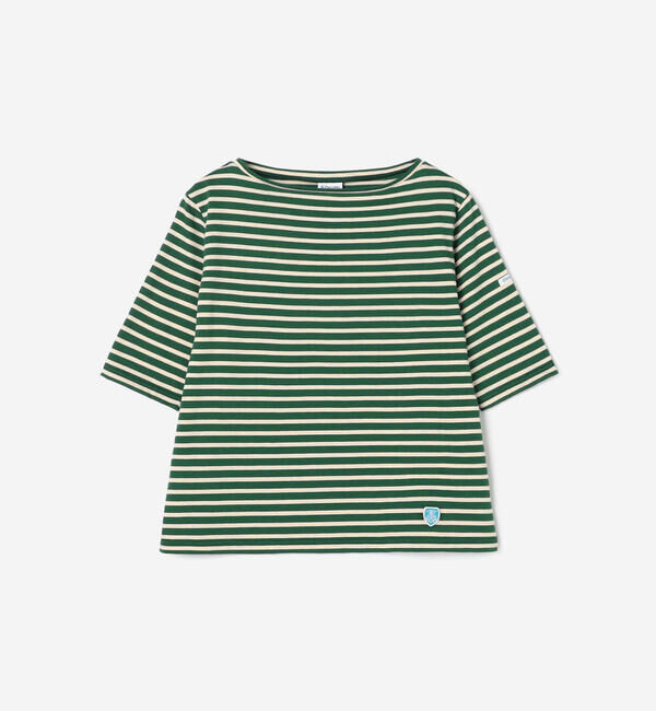  「ORCIVAL | コットン ボートネックハーフスリーブTシャツ WOMEN」|Tシャツ・カットソー|