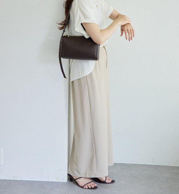  「【牛革/２WAY/500mlペットボトル】シュリンクリンオーバルショルダーバッグ」|トートバッグ|