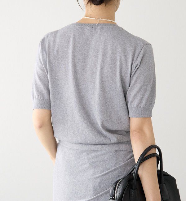  「【A・MONN】【着回し力抜群】HALF SLEEVE KNIT」|ニット・セーター|