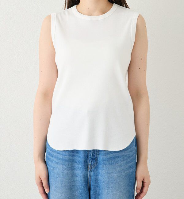  「【ストレッチ性抜群】テレコスリーブレスTee」|Tシャツ・カットソー|