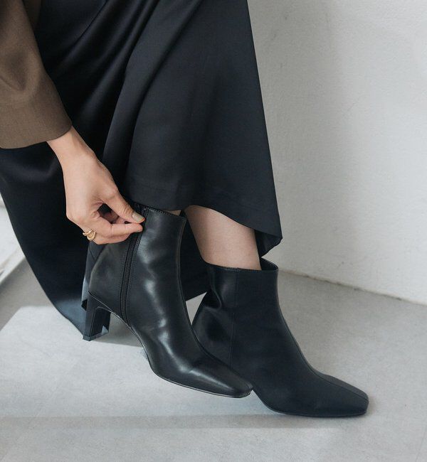  「【6.5cmヒール】ヒールショートブーツ」|ショートブーツ|