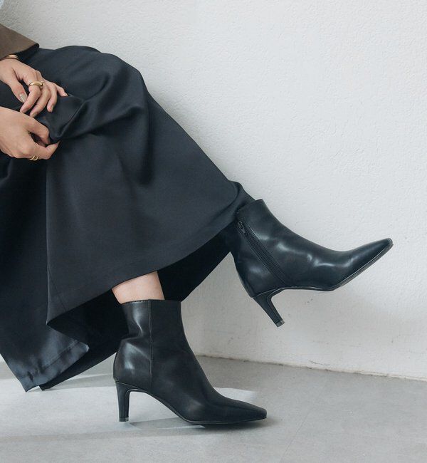  「【6.5cmヒール】ヒールショートブーツ」|ショートブーツ|