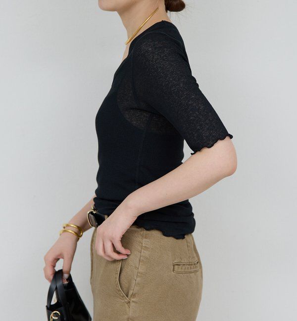  「【La nature linge】シアーワッフルTee」|Tシャツ・カットソー|