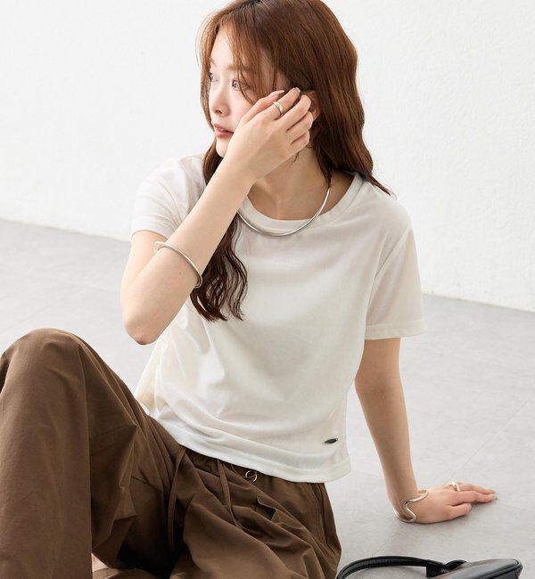  「【BLK/WEB限定カラー】ベロアTシャツ」|Tシャツ・カットソー|