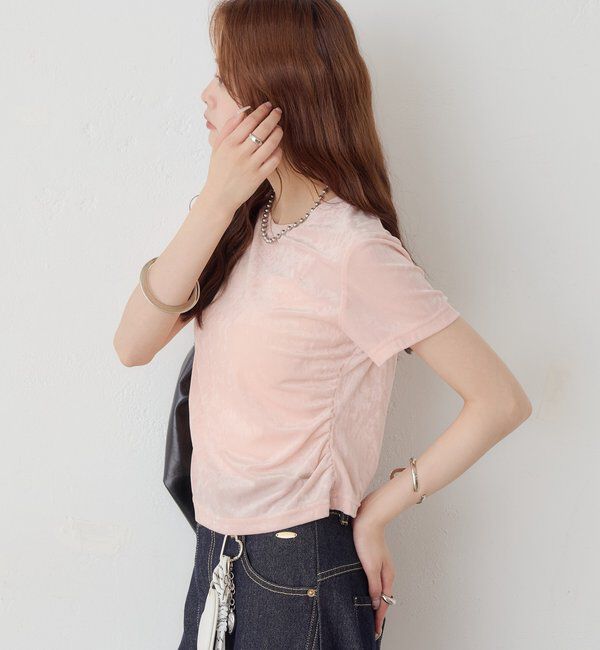  「【BLK/WEB限定カラー】ベロアTシャツ」|Tシャツ・カットソー|