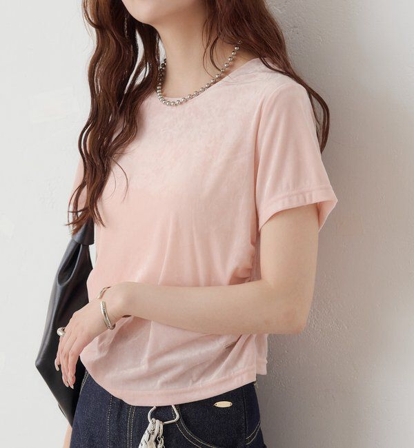  「【BLK/WEB限定カラー】ベロアTシャツ」|Tシャツ・カットソー|