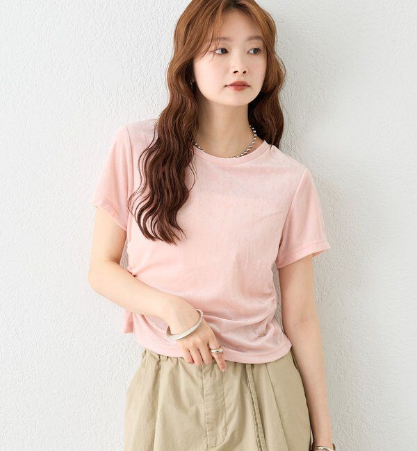  「【BLK/WEB限定カラー】ベロアTシャツ」|Tシャツ・カットソー|