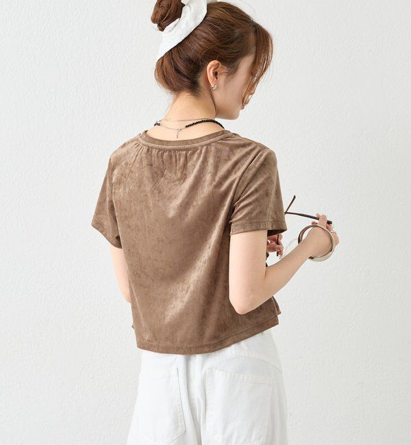  「【BLK/WEB限定カラー】ベロアTシャツ」|Tシャツ・カットソー|