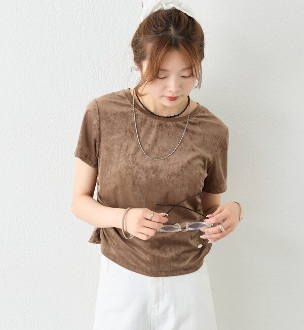  「【BLK/WEB限定カラー】ベロアTシャツ」|Tシャツ・カットソー|
