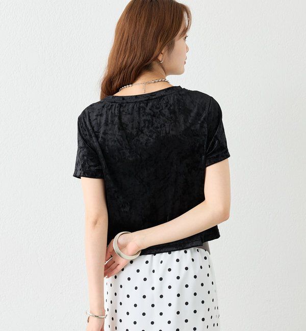  「【BLK/WEB限定カラー】ベロアTシャツ」|Tシャツ・カットソー|