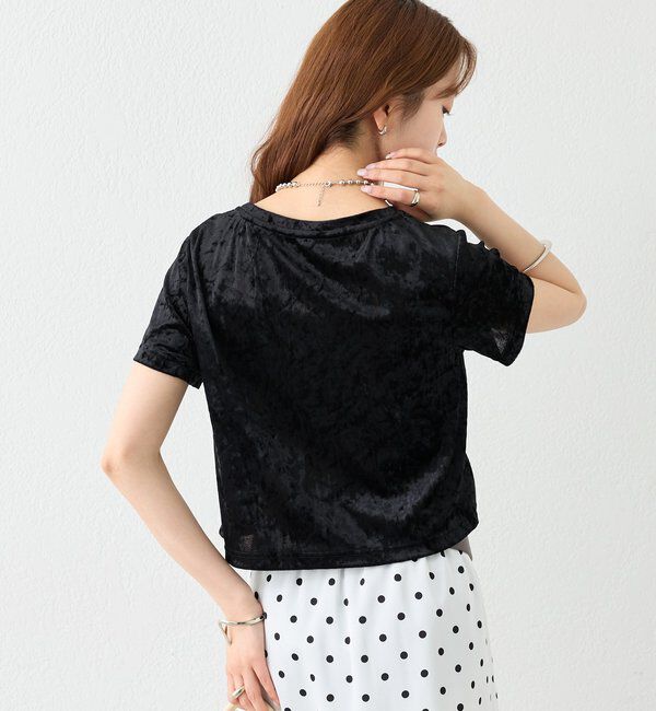  「【BLK/WEB限定カラー】ベロアTシャツ」|Tシャツ・カットソー|