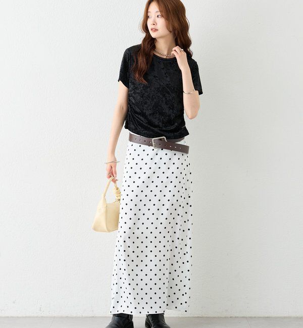  「【BLK/WEB限定カラー】ベロアTシャツ」|Tシャツ・カットソー|