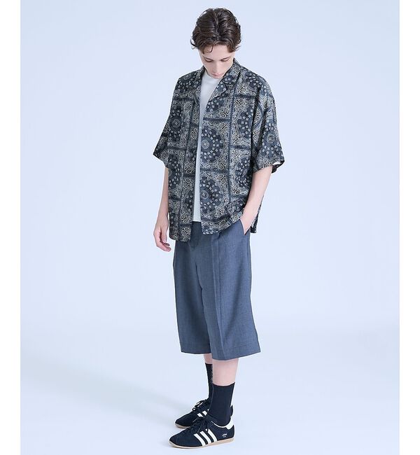 ABAHOUSE「総柄 オープンカラーシャツ / ドルマンスリーブ」|シャツ・ブラウス|