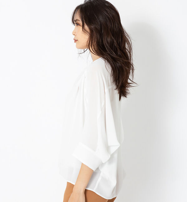 qualite「【STORY&times;qualite】ジョーゼットカーデブラウス」|シャツ・ブラウス|