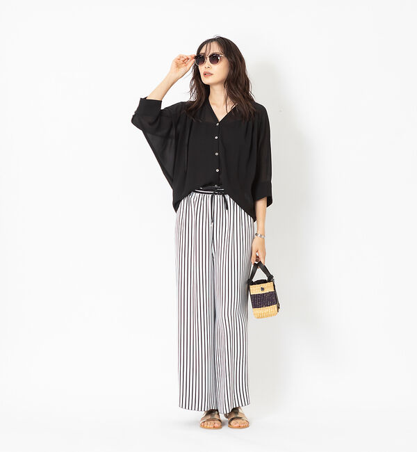 qualite「【STORY&times;qualite】ジョーゼットカーデブラウス」|シャツ・ブラウス|
