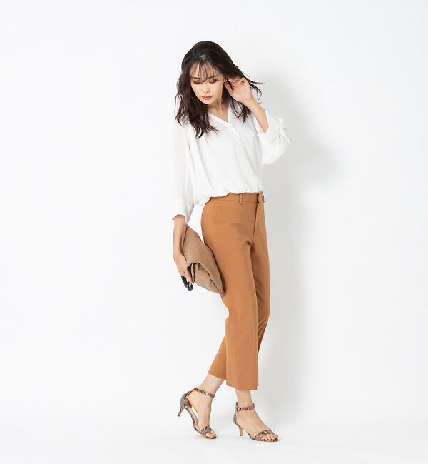 qualite「【STORY&times;qualite】ジョーゼットカーデブラウス」|シャツ・ブラウス|