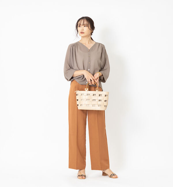 qualite「【STORY&times;qualite】ジョーゼットカーデブラウス」|シャツ・ブラウス|
