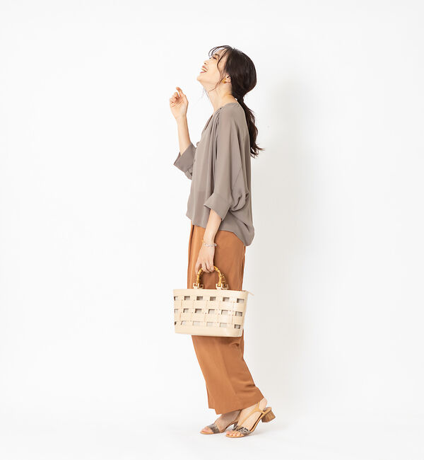 qualite「【STORY&times;qualite】ジョーゼットカーデブラウス」|シャツ・ブラウス|
